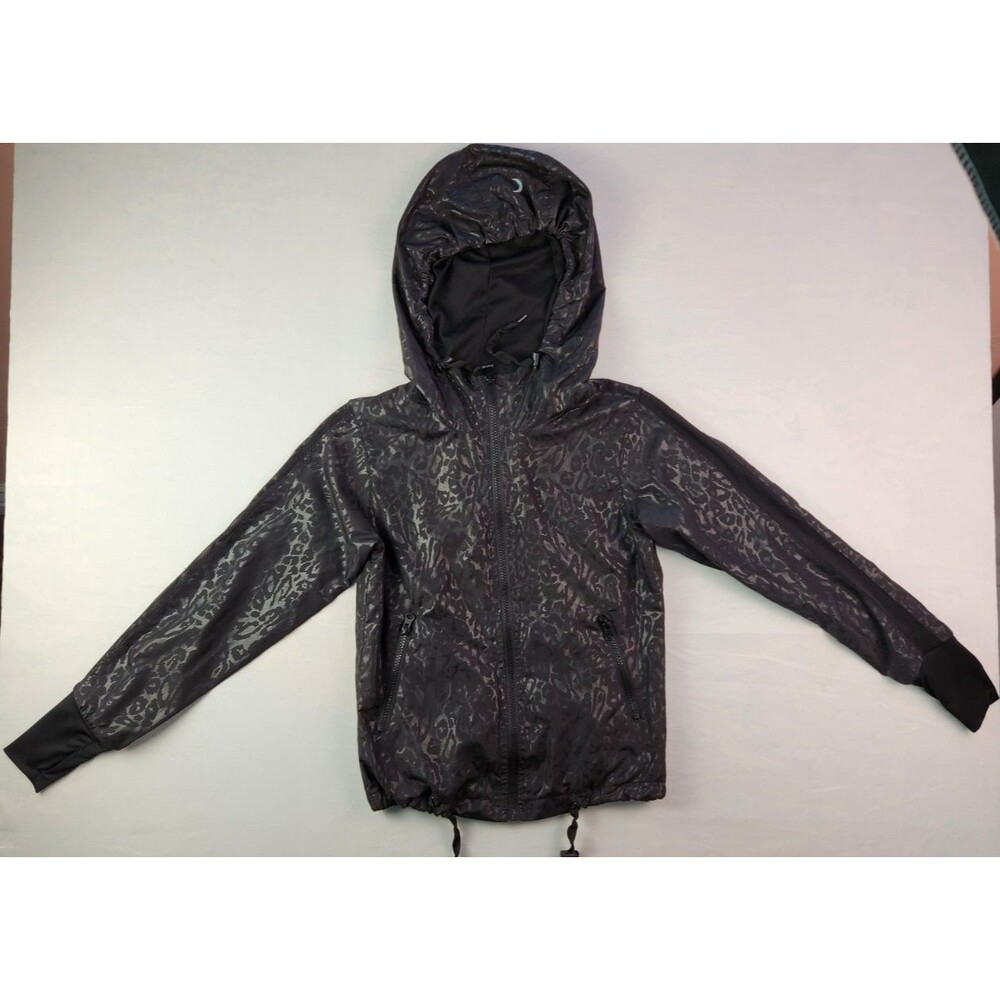 ZYIA Active Cheetah Bomber Zip Up Windbreaker Jacket Size 10-11